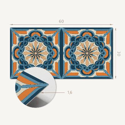 Dekorpaneel Mandala-Muster mit floralem Motiv