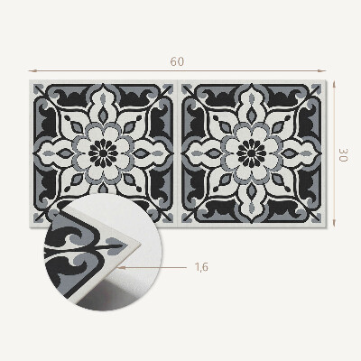 Pvc wandpaneel Blumenmuster mit Ornamenten