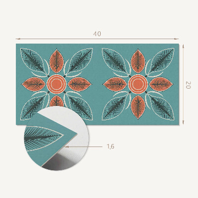 Pvc wandpaneel Blumenmuster mit Blättern
