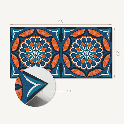 Dekorpaneel Mandala-Muster mit Blättern