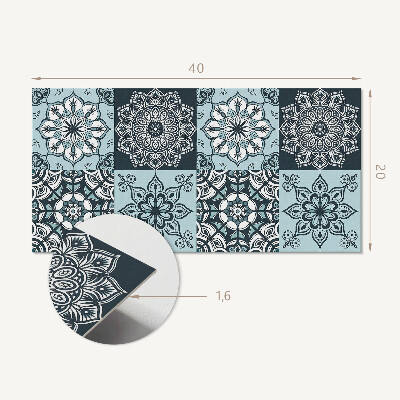 Pvc wandpaneel Mandala-Muster in einem Raster