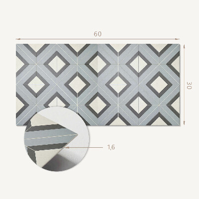 Wandverkleidung paneel Geometrie in Pastell