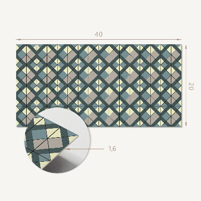 Pvc wandpaneel Geometrisches Schachbrettmuster