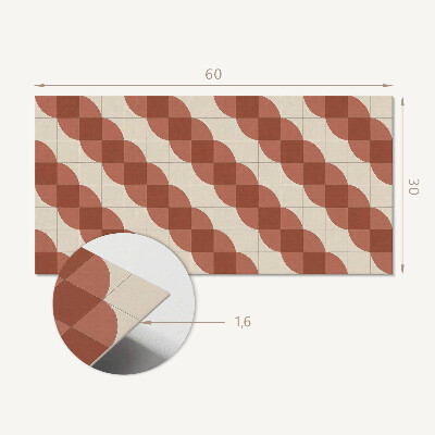 Pvc wandpaneel Geometrisches Wellenmuster
