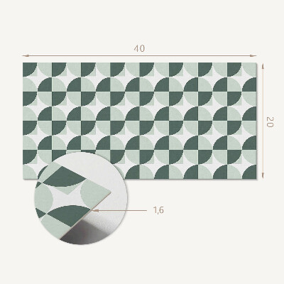Dekorpaneel Geometrie von Kreisen und Quadraten