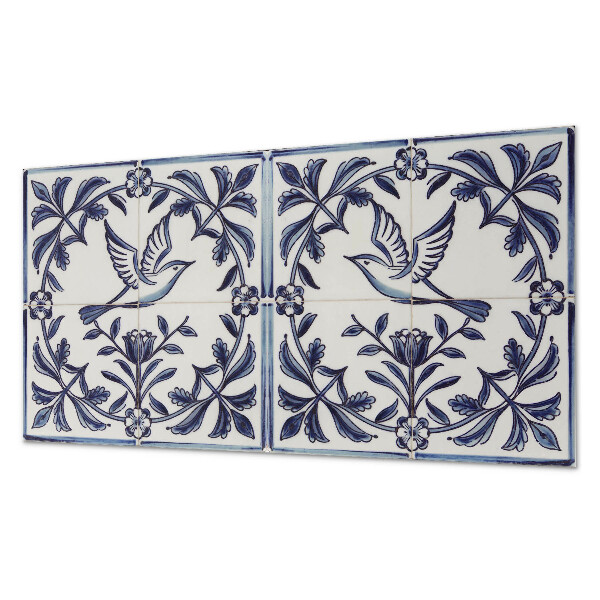 Pvc wandpaneel Vogel zwischen Pflanzenmotiv