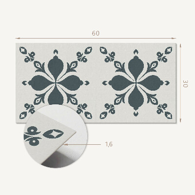 Dekorpaneel Ornamentales Muster mit Blättern