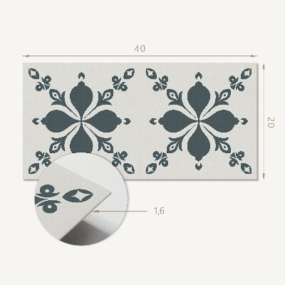 Dekorpaneel Ornamentales Muster mit Blättern