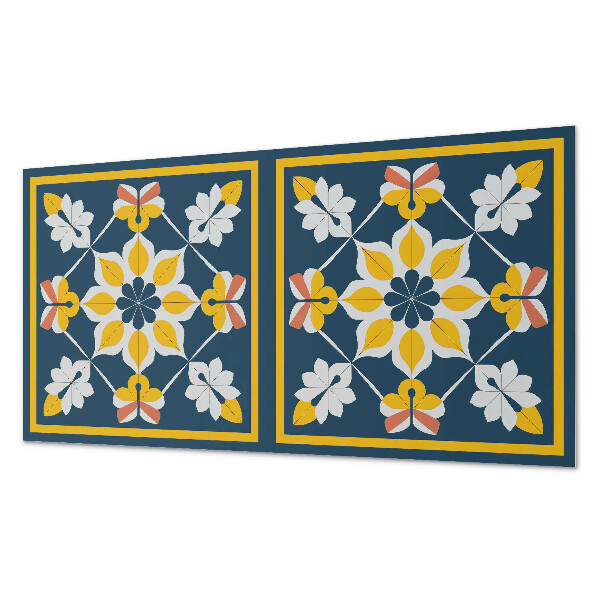 Wandverkleidung paneel Blumenmuster in Symmetrie
