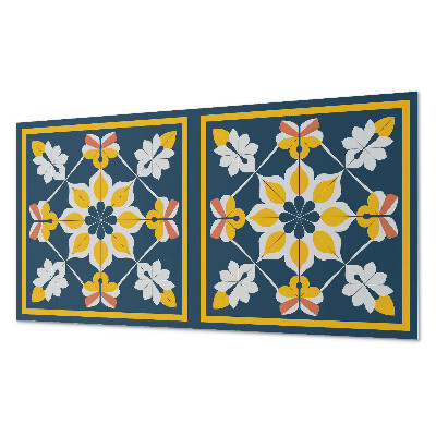 Wandverkleidung paneel Blumenmuster in Symmetrie