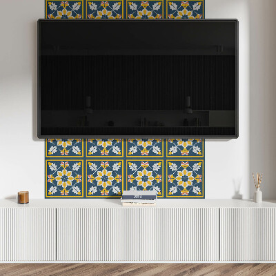 Wandverkleidung paneel Blumenmuster in Symmetrie