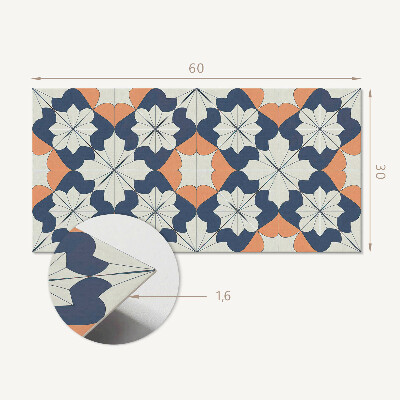 Pvc wandpaneel Geometrisches Blumenmuster