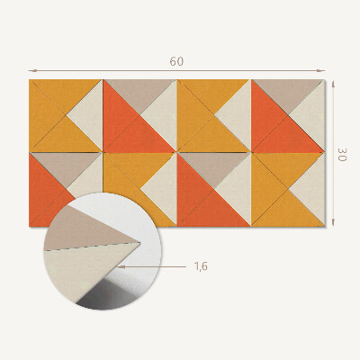 Dekorpaneel Geometrische Dreiecke in der Anordnung