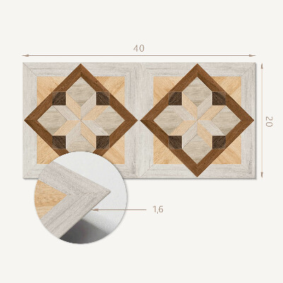 Wandverkleidung paneel Geometrisches Muster in einem Quadrat