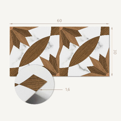 Pvc wandpaneel Geometrisches Muster mit Holz
