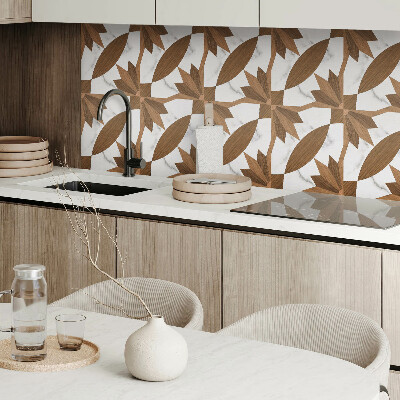 Pvc wandpaneel Geometrisches Muster mit Holz