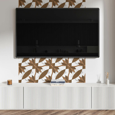 Pvc wandpaneel Geometrisches Muster mit Holz