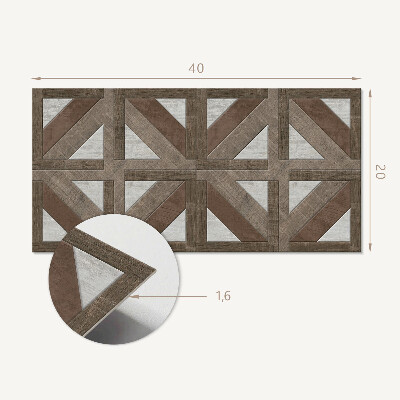 Dekorpaneel Holz- und Betongeometrie