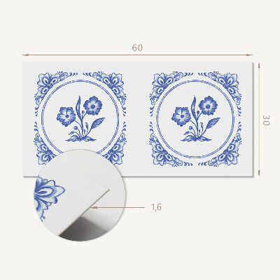 Pvc wandpaneel Blumenmuster in einem Kreis