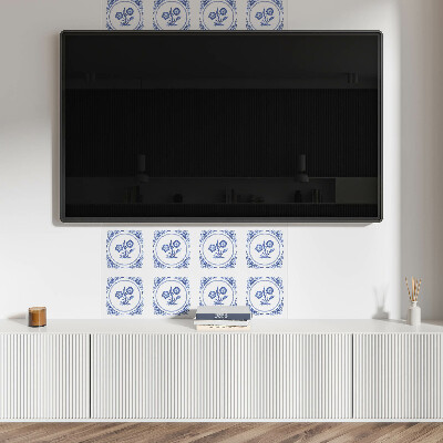 Pvc wandpaneel Blumenmuster in einem Kreis