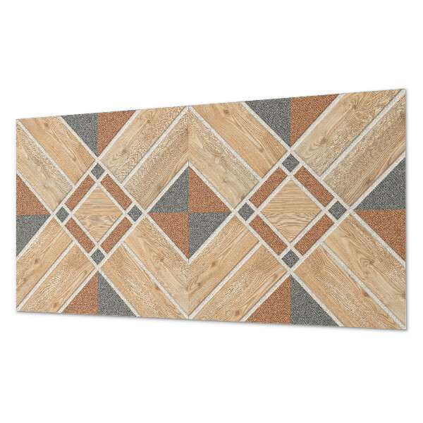 Wandverkleidung paneel Geometrisches Muster mit Holz