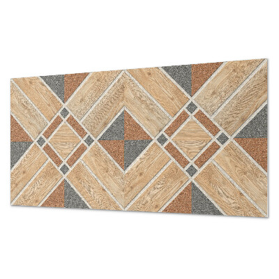 Wandverkleidung paneel Geometrisches Muster mit Holz