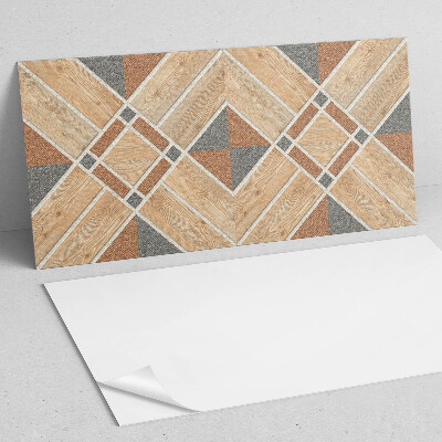 Wandverkleidung paneel Geometrisches Muster mit Holz
