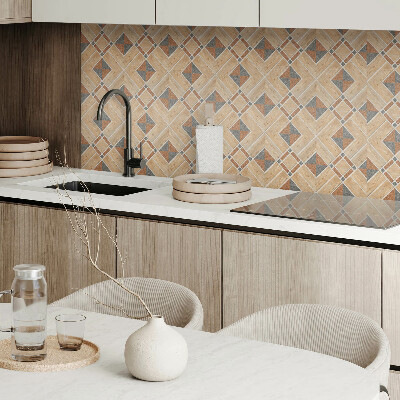 Wandverkleidung paneel Geometrisches Muster mit Holz