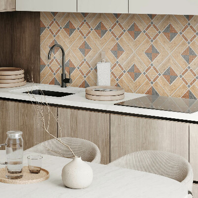 Wandverkleidung paneel Geometrisches Muster mit Holz