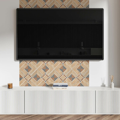Wandverkleidung paneel Geometrisches Muster mit Holz