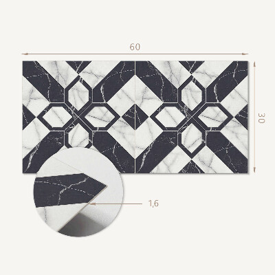 Pvc wandpaneel Geometrisches Marmormuster