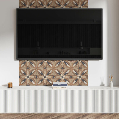 Wandverkleidung paneel Blumenmuster aus Holz