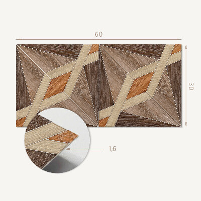 Pvc wandpaneel Geometrisches Holzmuster