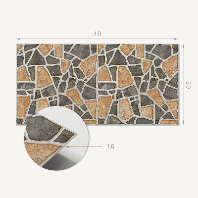 Dekorpaneel Steinmosaikmuster