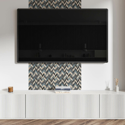Wandverkleidung paneel Zickzack-Muster mit Holz