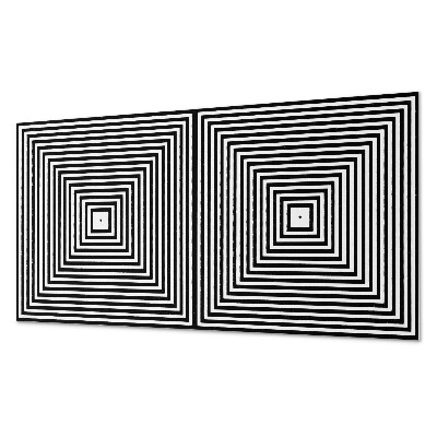 Pvc wandpaneel Konzentrische Linien in Quadraten