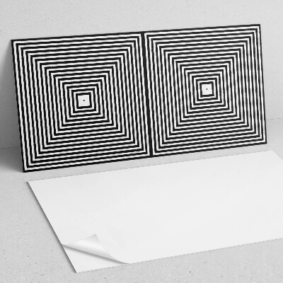 Pvc wandpaneel Konzentrische Linien in Quadraten