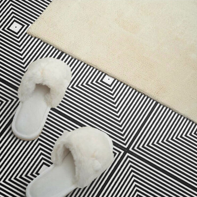 Pvc wandpaneel Konzentrische Linien in Quadraten