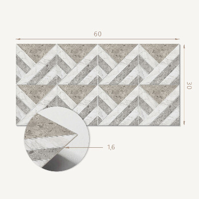 Wandverkleidung paneel Geometrisches Muster in Fliesen