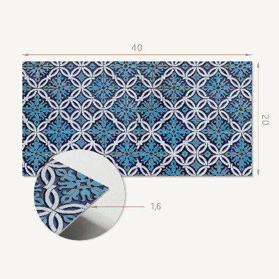 Dekorpaneel Geometrisches Muster mit floralem Motiv