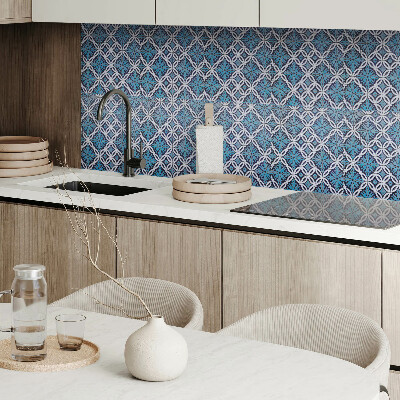 Dekorpaneel Geometrisches Muster mit floralem Motiv