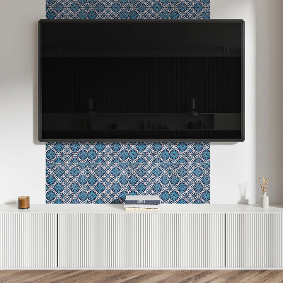 Dekorpaneel Geometrisches Muster mit floralem Motiv