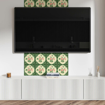 Wandverkleidung paneel Blumenmuster mit Blättern