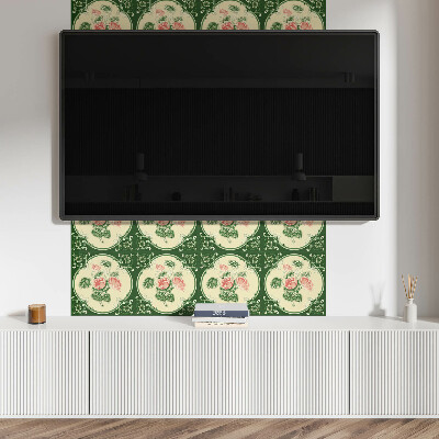 Wandverkleidung paneel Blumenmuster mit Blättern