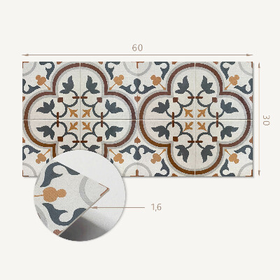 Pvc wandpaneel Kariertes Blumenmuster