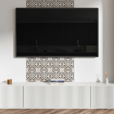 Pvc wandpaneel Kariertes Blumenmuster