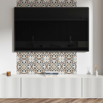 Pvc wandpaneel Kariertes Blumenmuster