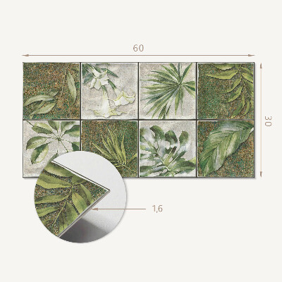 Wandverkleidung paneel Blätter in einem Mosaik der Natur