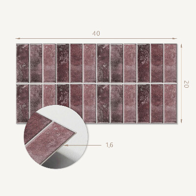 Pvc wandpaneel Vertikale Streifen in einem Mosaik