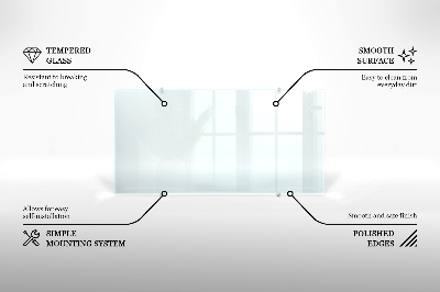 Spritzschutz für die Küche aus transparentem Hartglas